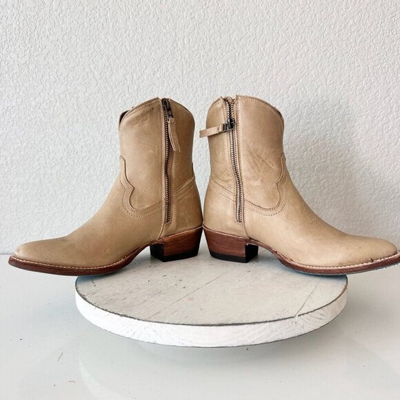 Lane PLAIN JANE Womens Cowboy Booties 5 Butterscotch Western Cowgirl Short Boots - Picture 8 of 13